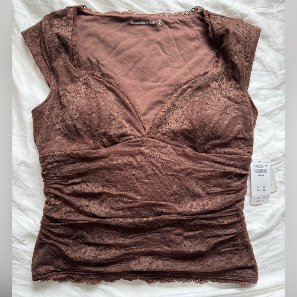 Abercrombie & Fitch Chocolate Lace Blouse